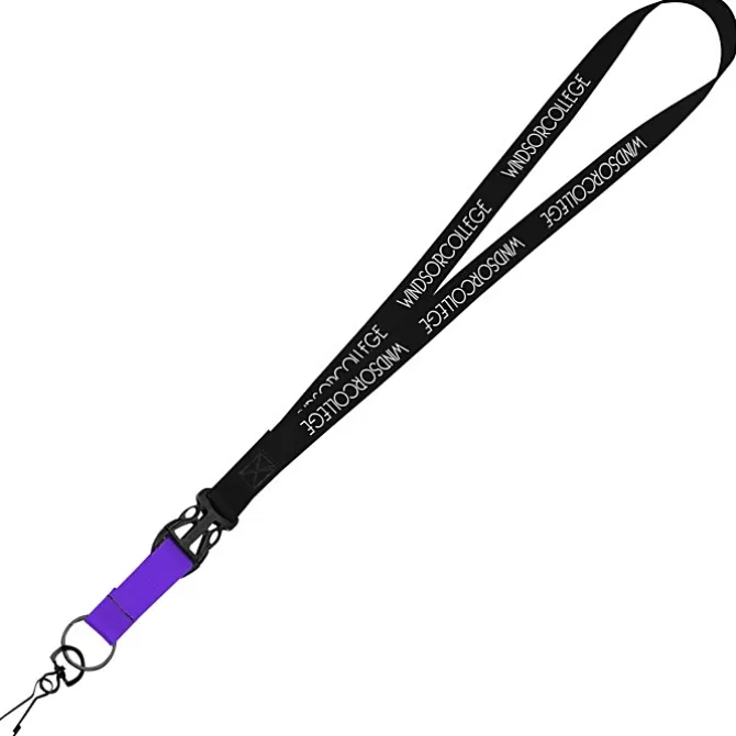 Mix and Match Smooth Nylon Lanyard - 3/4 inch - 38 inches - Metal Swivel Snap Hook