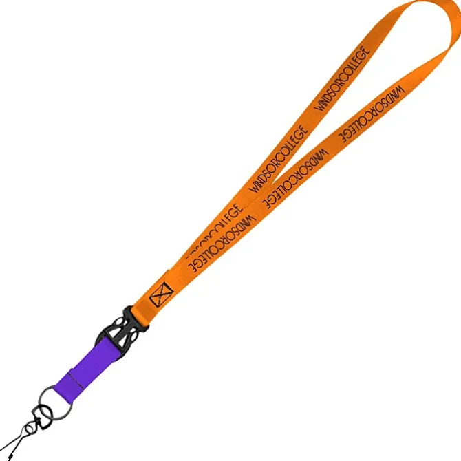 Mix and Match Smooth Nylon Lanyard - 3/4 inch - 38 inches - Metal Swivel Snap Hook