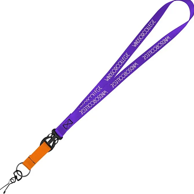 Mix and Match Smooth Nylon Lanyard - 3/4 inch - 38 inches - Metal Swivel Snap Hook
