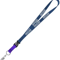Mix and Match Smooth Nylon Lanyard - 3/4 inch - 38 inches - Snap with Metal Bulldog Clip