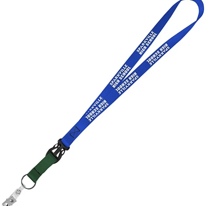 Mix and Match Smooth Nylon Lanyard - 3/4 inch - 38 inches - Snap with Metal Bulldog Clip