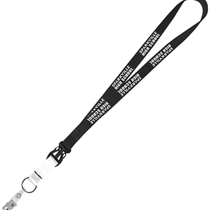 Mix and Match Smooth Nylon Lanyard - 3/4 inch - 38 inches - Snap with Metal Bulldog Clip