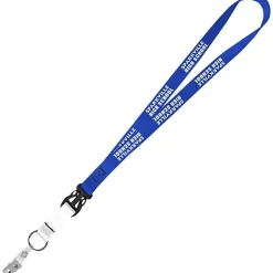 Mix and Match Smooth Nylon Lanyard - 3/4 inch - 38 inches - Snap with Metal Bulldog Clip
