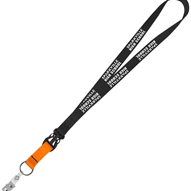 Mix and Match Smooth Nylon Lanyard - 3/4 inch - 38 inches - Snap with Metal Bulldog Clip