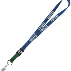Mix and Match Smooth Nylon Lanyard - 3/4 inch - 38 inches - Snap with Metal Bulldog Clip