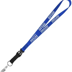 Mix and Match Smooth Nylon Lanyard - 3/4 inch - 38 inches - Snap with Metal Bulldog Clip