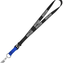 Mix and Match Smooth Nylon Lanyard - 3/4 inch - 38 inches - Snap with Metal Bulldog Clip