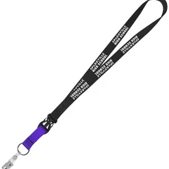 Mix and Match Smooth Nylon Lanyard - 3/4 inch - 38 inches - Snap with Metal Bulldog Clip