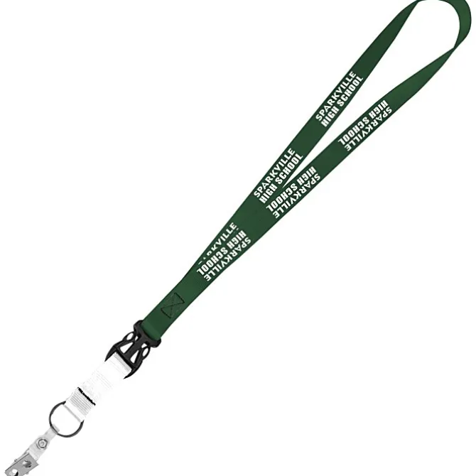 Mix and Match Smooth Nylon Lanyard - 3/4 inch - 38 inches - Snap with Metal Bulldog Clip