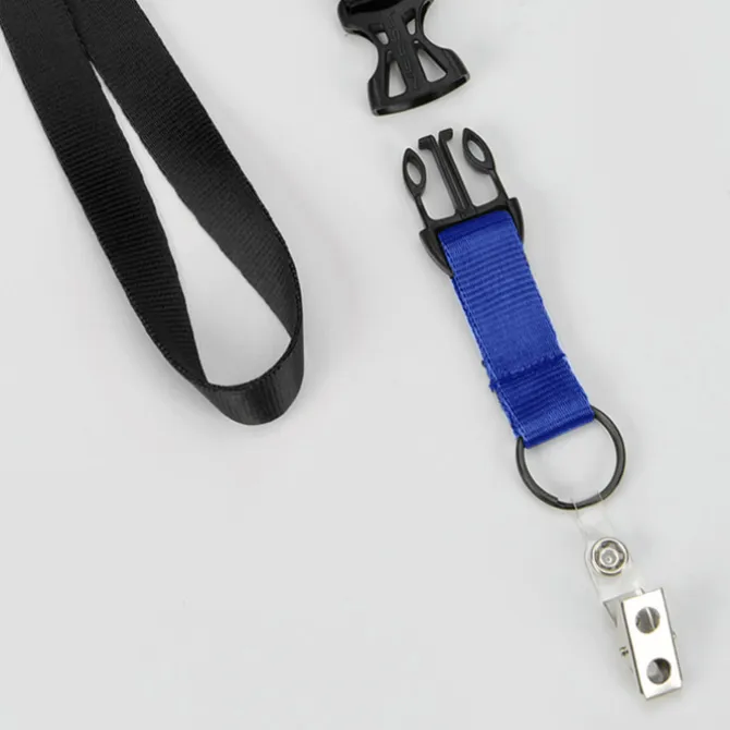 Mix and Match Smooth Nylon Lanyard - 3/4 inch - 38 inches - Snap with Metal Bulldog Clip