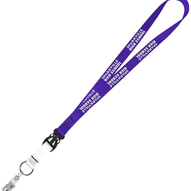 Mix and Match Smooth Nylon Lanyard - 3/4 inch - 38 inches - Snap with Metal Bulldog Clip