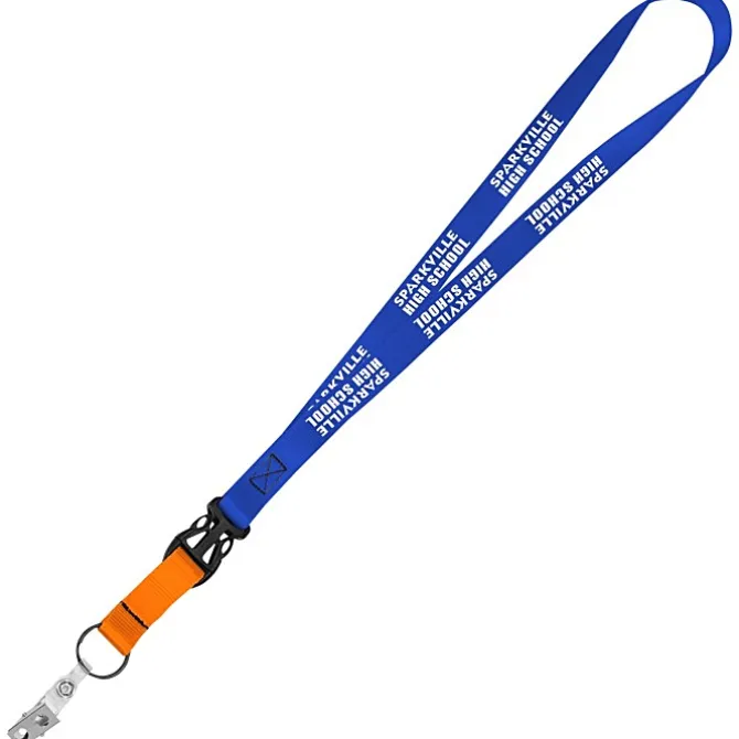 Mix and Match Smooth Nylon Lanyard - 3/4 inch - 38 inches - Snap with Metal Bulldog Clip