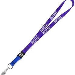 Mix and Match Smooth Nylon Lanyard - 3/4 inch - 38 inches - Snap with Metal Bulldog Clip