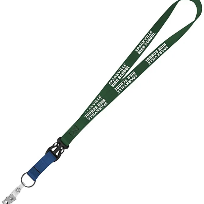 Mix and Match Smooth Nylon Lanyard - 3/4 inch - 38 inches - Snap with Metal Bulldog Clip