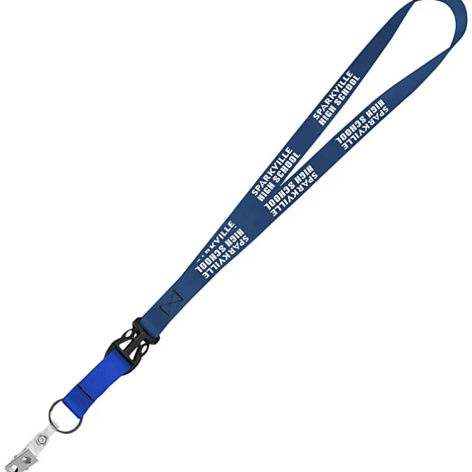 Mix and Match Smooth Nylon Lanyard - 3/4 inch - 38 inches - Snap with Metal Bulldog Clip