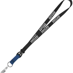 Mix and Match Smooth Nylon Lanyard - 3/4 inch - 38 inches - Snap with Metal Bulldog Clip