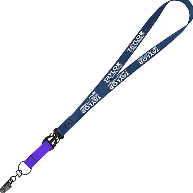 Mix and Match Smooth Nylon Lanyard - 3/4 inch - 38 inches - Metal Bulldog Clip