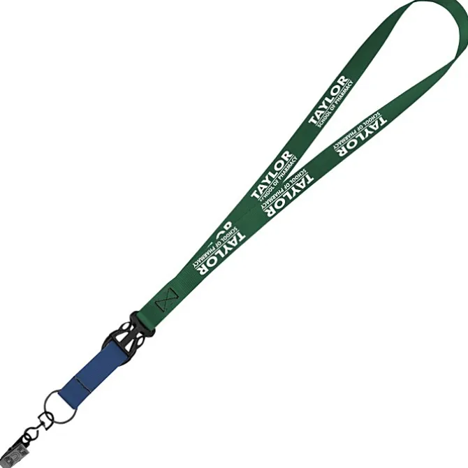 Mix and Match Smooth Nylon Lanyard - 3/4 inch - 38 inches - Metal Bulldog Clip