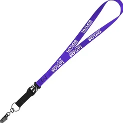 Mix and Match Smooth Nylon Lanyard - 3/4 inch - 38 inches - Metal Bulldog Clip