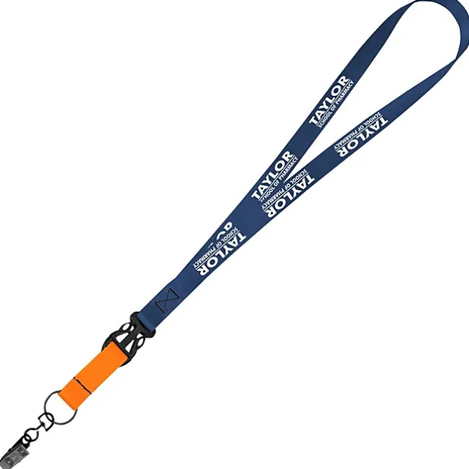 Mix and Match Smooth Nylon Lanyard - 3/4 inch - 38 inches - Metal Bulldog Clip