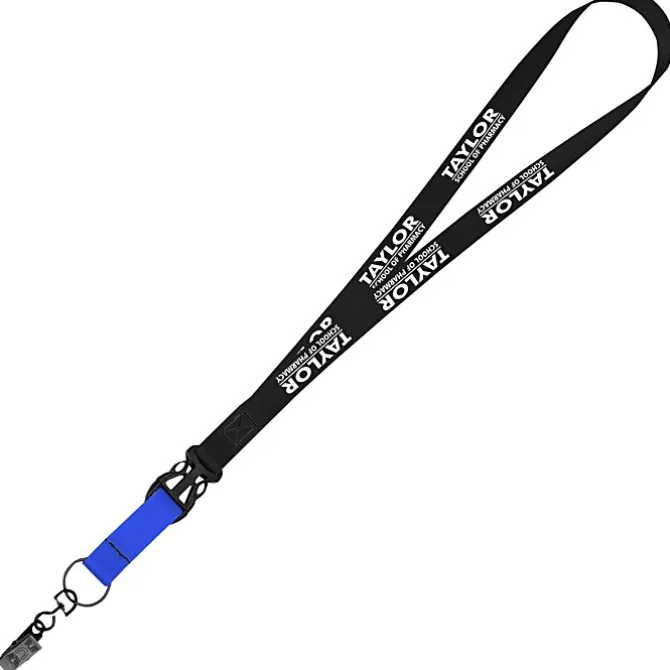 Mix and Match Smooth Nylon Lanyard - 3/4 inch - 38 inches - Metal Bulldog Clip