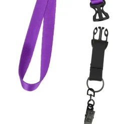 Mix and Match Smooth Nylon Lanyard - 3/4 inch - 38 inches - Metal Bulldog Clip