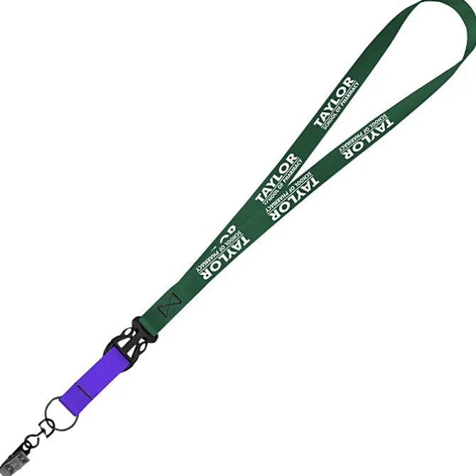 Mix and Match Smooth Nylon Lanyard - 3/4 inch - 38 inches - Metal Bulldog Clip