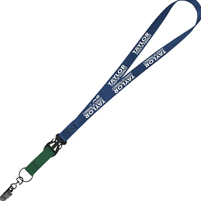 Mix and Match Smooth Nylon Lanyard - 3/4 inch - 38 inches - Metal Bulldog Clip