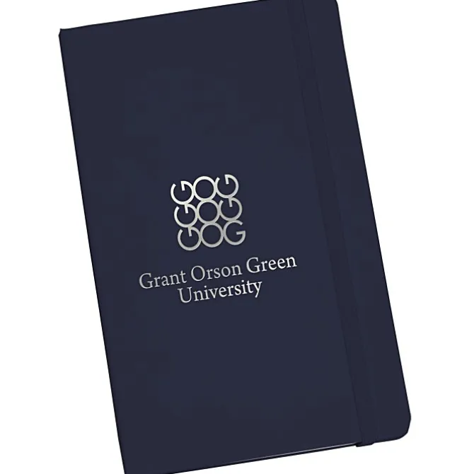 Moleskine Hard Cover Notebook - 8 1/4 inches x 5 inches - Ruled - Foil Stamp