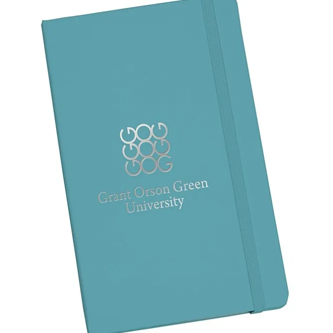 Moleskine Hard Cover Notebook - 8 1/4 inches x 5 inches - Ruled - Foil Stamp