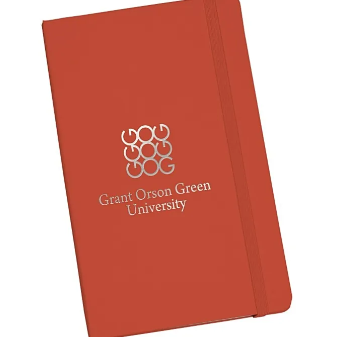 Moleskine Hard Cover Notebook - 8 1/4 inches x 5 inches - Ruled - Foil Stamp