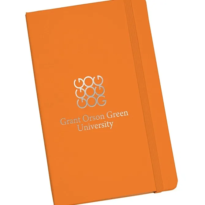 Moleskine Hard Cover Notebook - 8 1/4 inches x 5 inches - Ruled - Foil Stamp