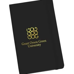 Moleskine Hard Cover Notebook - 8 1/4 inches x 5 inches - Ruled - Foil Stamp