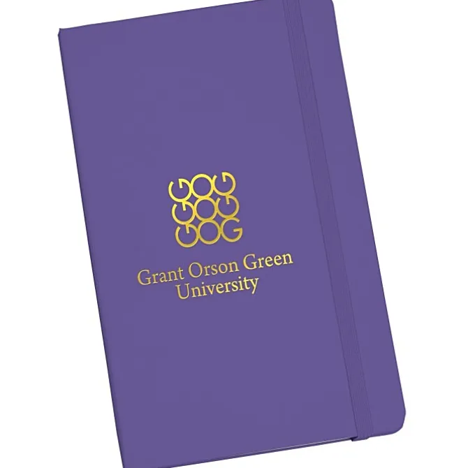 Moleskine Hard Cover Notebook - 8 1/4 inches x 5 inches - Ruled - Foil Stamp