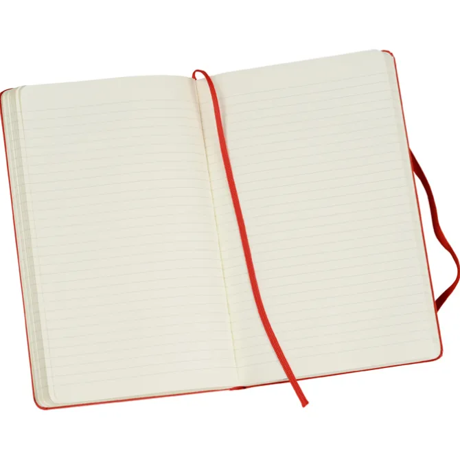 Moleskine Hard Cover Notebook - 8 1/4 inches x 5 inches - Ruled - Foil Stamp