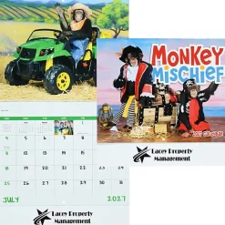 Monkey Mischief Calendar - Stapled