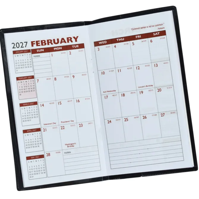 Monthly Pocket Planner with Pen - Opaque - Academic
