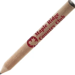Natural Finish Golf Pencil - Round
