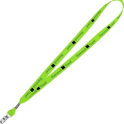 Neon Lanyard - 5/8 inches - Metal Bulldog Clip