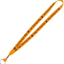 Neon Lanyard - 5/8 inches - Metal Split Key Ring