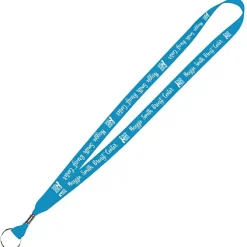 Neon Lanyard - 5/8 inches - Metal Split Key Ring