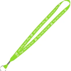 Neon Lanyard - 5/8 inches - Metal Split Key Ring