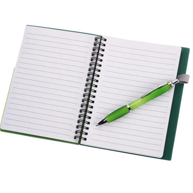 New Wave Pocket Notebook with Ballpoint Pen