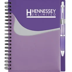 New Wave Pocket Notebook with Ballpoint Pen