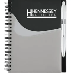 New Wave Pocket Notebook with Ballpoint Pen