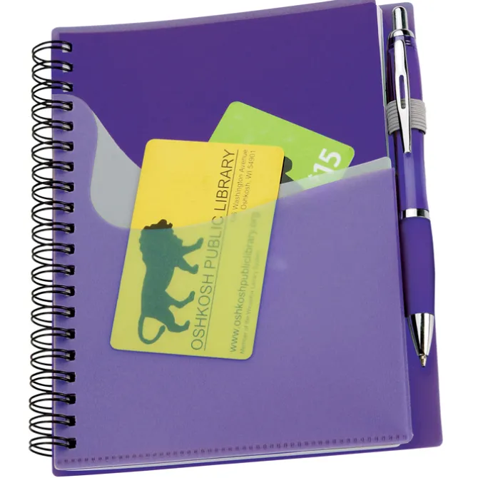 New Wave Pocket Notebook with Ballpoint Pen - 24 hr