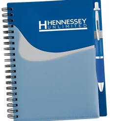 New Wave Pocket Notebook with Ballpoint Pen - 24 hr