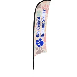 Outdoor Razor Sail Sign - 13' - One Sided