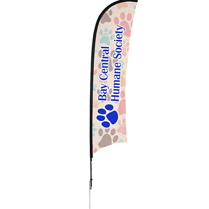 Outdoor Razor Sail Sign - 13' - One Sided