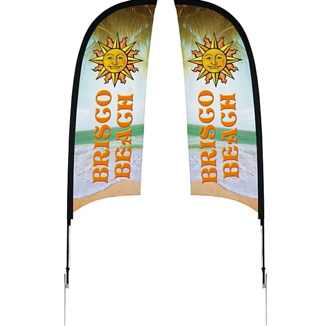 Outdoor Razor Sail Sign - 9' - Two Sided